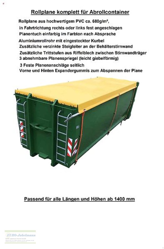 Abrollcontainer typu EURO-Jabelmann Container STE 4500/1700, 18 m³, Abrollcontainer, Hakenliftcontainer, L/H 4500/1700 mm, NEU, Neumaschine w Itterbeck (Zdjęcie 21)