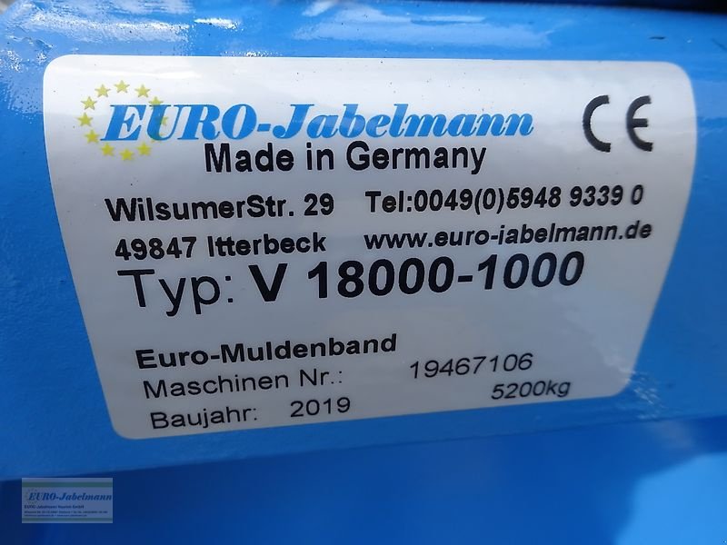 Lagertechnik typu EURO-Jabelmann Förderband Muldenband V 18000-1000, 18 m, NEU, Kundenwunsch, Neumaschine w Itterbeck (Zdjęcie 20)